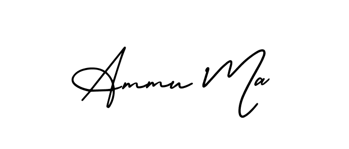 Make a beautiful signature design for name Ammu Ma. With this signature (AmerikaSignatureDemo-Regular) style, you can create a handwritten signature for free. Ammu Ma signature style 3 images and pictures png