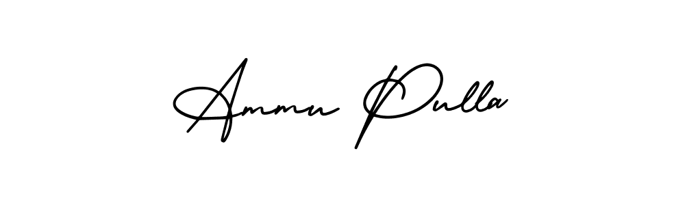 Use a signature maker to create a handwritten signature online. With this signature software, you can design (AmerikaSignatureDemo-Regular) your own signature for name Ammu Pulla. Ammu Pulla signature style 3 images and pictures png