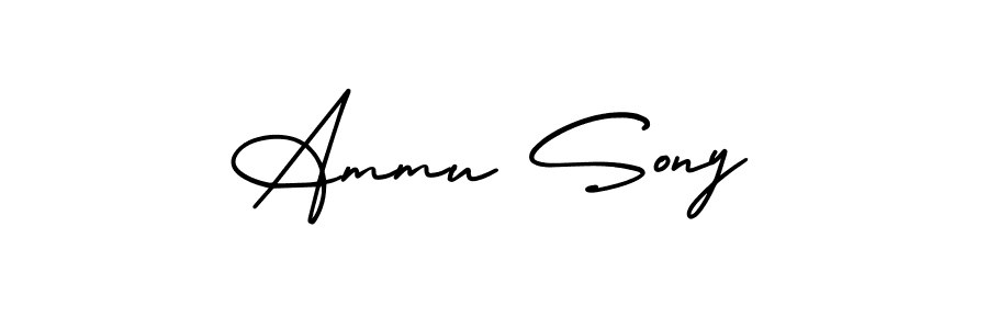 Also we have Ammu Sony name is the best signature style. Create professional handwritten signature collection using AmerikaSignatureDemo-Regular autograph style. Ammu Sony signature style 3 images and pictures png