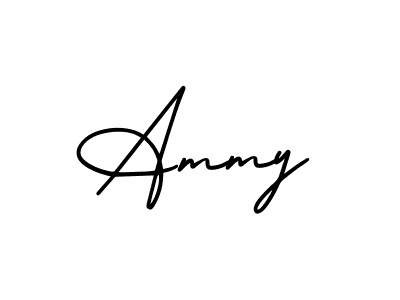 The best way (AmerikaSignatureDemo-Regular) to make a short signature is to pick only two or three words in your name. The name Ammy include a total of six letters. For converting this name. Ammy signature style 3 images and pictures png