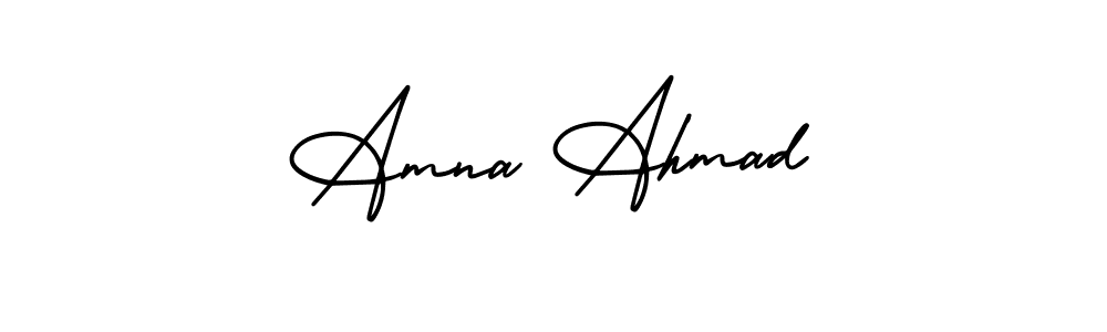 You can use this online signature creator to create a handwritten signature for the name Amna Ahmad. This is the best online autograph maker. Amna Ahmad signature style 3 images and pictures png