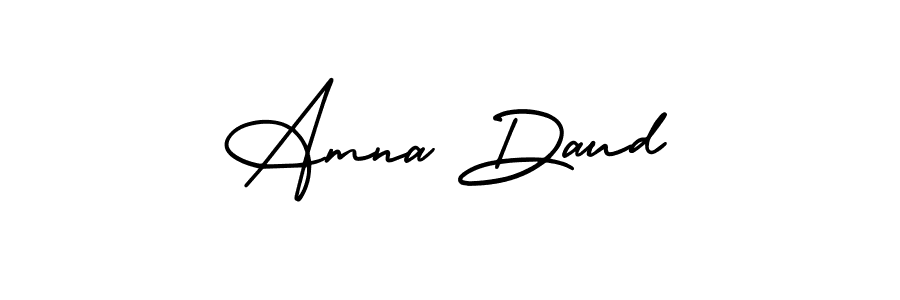 Create a beautiful signature design for name Amna Daud. With this signature (AmerikaSignatureDemo-Regular) fonts, you can make a handwritten signature for free. Amna Daud signature style 3 images and pictures png