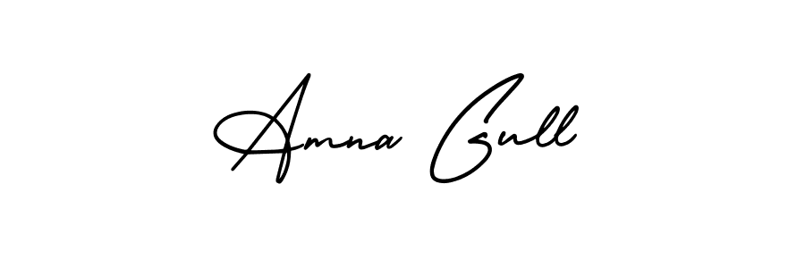 The best way (AmerikaSignatureDemo-Regular) to make a short signature is to pick only two or three words in your name. The name Amna Gull include a total of six letters. For converting this name. Amna Gull signature style 3 images and pictures png