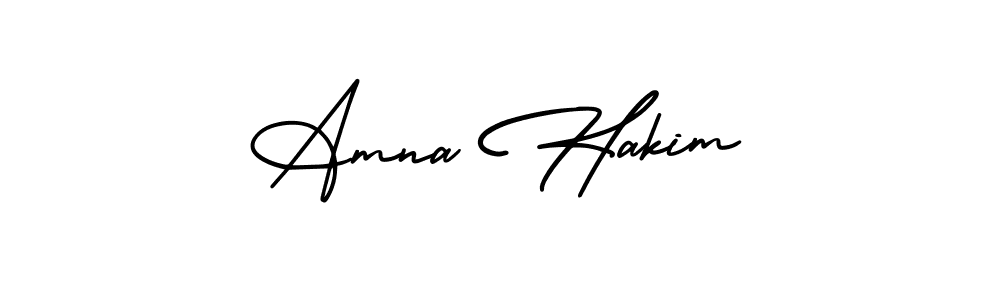 Design your own signature with our free online signature maker. With this signature software, you can create a handwritten (AmerikaSignatureDemo-Regular) signature for name Amna Hakim. Amna Hakim signature style 3 images and pictures png