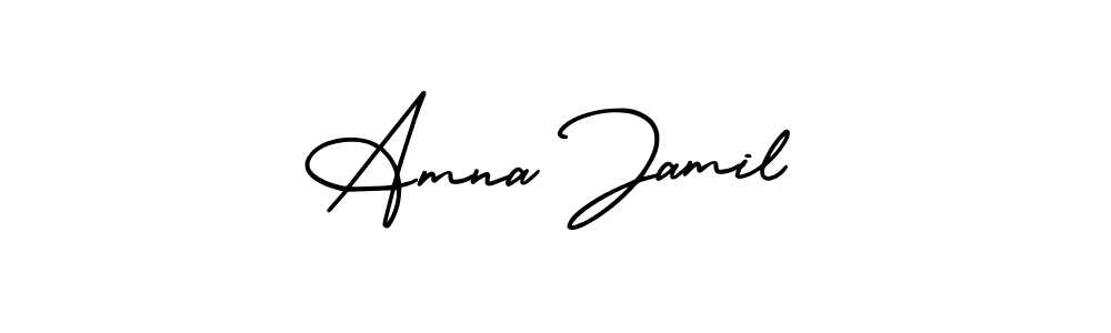 Use a signature maker to create a handwritten signature online. With this signature software, you can design (AmerikaSignatureDemo-Regular) your own signature for name Amna Jamil. Amna Jamil signature style 3 images and pictures png