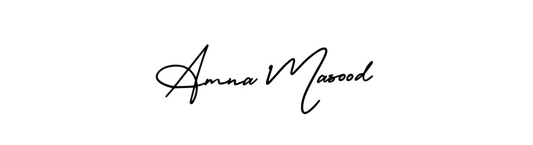Make a beautiful signature design for name Amna Masood. Use this online signature maker to create a handwritten signature for free. Amna Masood signature style 3 images and pictures png