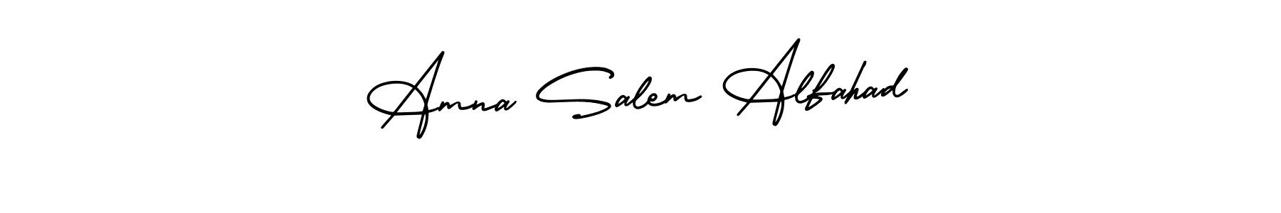 Make a beautiful signature design for name Amna Salem Alfahad. With this signature (AmerikaSignatureDemo-Regular) style, you can create a handwritten signature for free. Amna Salem Alfahad signature style 3 images and pictures png