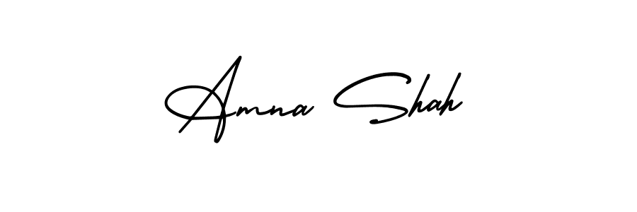 How to make Amna Shah signature? AmerikaSignatureDemo-Regular is a professional autograph style. Create handwritten signature for Amna Shah name. Amna Shah signature style 3 images and pictures png