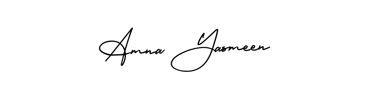 Use a signature maker to create a handwritten signature online. With this signature software, you can design (AmerikaSignatureDemo-Regular) your own signature for name Amna Yasmeen. Amna Yasmeen signature style 3 images and pictures png