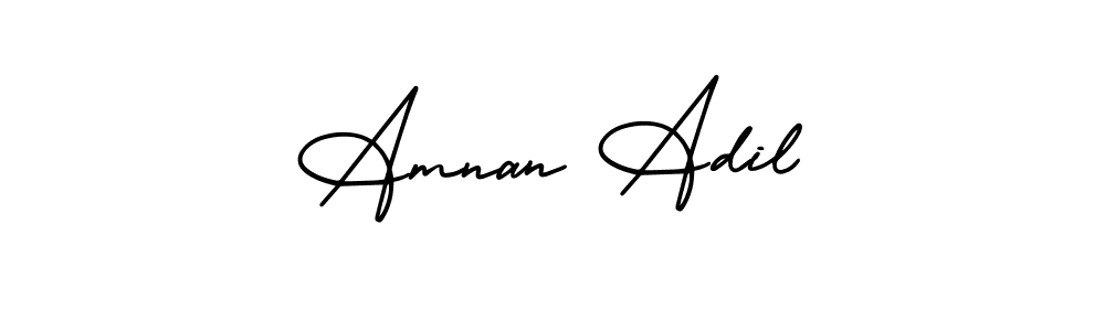 How to make Amnan Adil name signature. Use AmerikaSignatureDemo-Regular style for creating short signs online. This is the latest handwritten sign. Amnan Adil signature style 3 images and pictures png