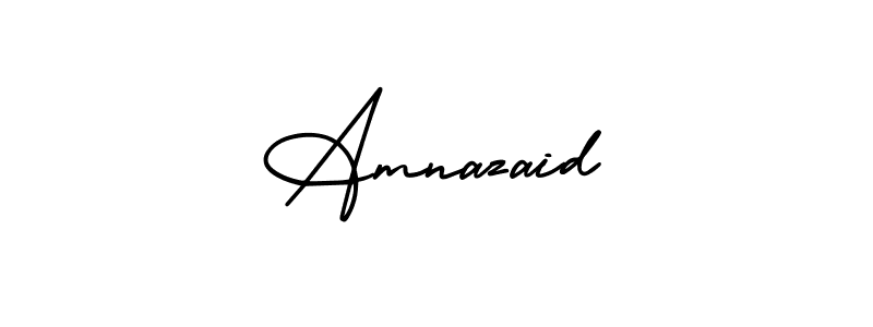 You should practise on your own different ways (AmerikaSignatureDemo-Regular) to write your name (Amnazaid) in signature. don't let someone else do it for you. Amnazaid signature style 3 images and pictures png