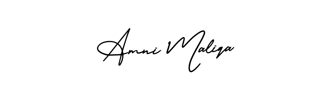 Once you've used our free online signature maker to create your best signature AmerikaSignatureDemo-Regular style, it's time to enjoy all of the benefits that Amni Maliqa name signing documents. Amni Maliqa signature style 3 images and pictures png