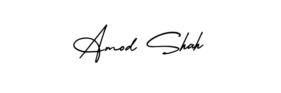 Amod Shah stylish signature style. Best Handwritten Sign (AmerikaSignatureDemo-Regular) for my name. Handwritten Signature Collection Ideas for my name Amod Shah. Amod Shah signature style 3 images and pictures png