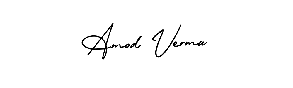 Also You can easily find your signature by using the search form. We will create Amod Verma name handwritten signature images for you free of cost using AmerikaSignatureDemo-Regular sign style. Amod Verma signature style 3 images and pictures png