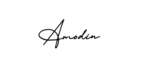 Use a signature maker to create a handwritten signature online. With this signature software, you can design (AmerikaSignatureDemo-Regular) your own signature for name Amodin. Amodin signature style 3 images and pictures png