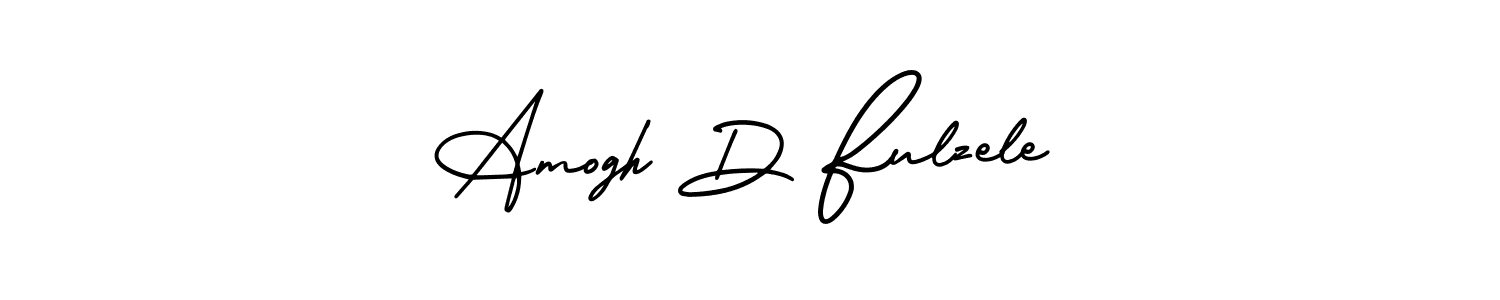 This is the best signature style for the Amogh D Fulzele name. Also you like these signature font (AmerikaSignatureDemo-Regular). Mix name signature. Amogh D Fulzele signature style 3 images and pictures png