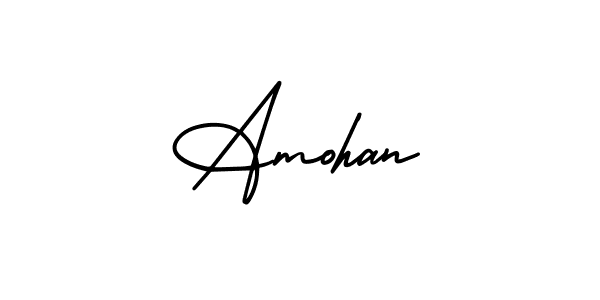 Amohan stylish signature style. Best Handwritten Sign (AmerikaSignatureDemo-Regular) for my name. Handwritten Signature Collection Ideas for my name Amohan. Amohan signature style 3 images and pictures png