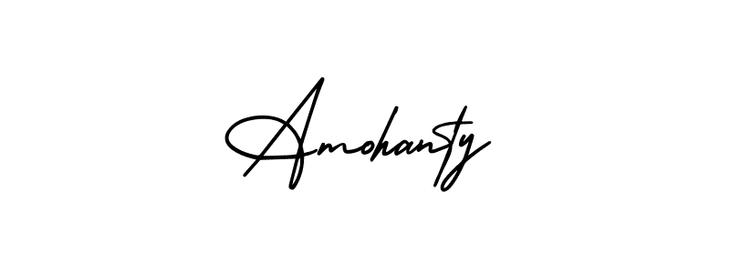 Make a beautiful signature design for name Amohanty. With this signature (AmerikaSignatureDemo-Regular) style, you can create a handwritten signature for free. Amohanty signature style 3 images and pictures png