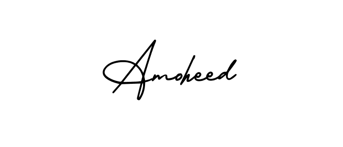 Create a beautiful signature design for name Amoheed. With this signature (AmerikaSignatureDemo-Regular) fonts, you can make a handwritten signature for free. Amoheed signature style 3 images and pictures png