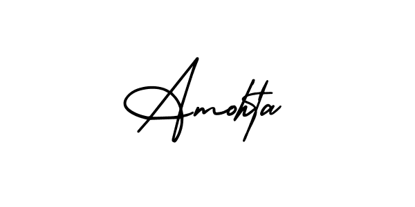 Make a beautiful signature design for name Amohta. Use this online signature maker to create a handwritten signature for free. Amohta signature style 3 images and pictures png