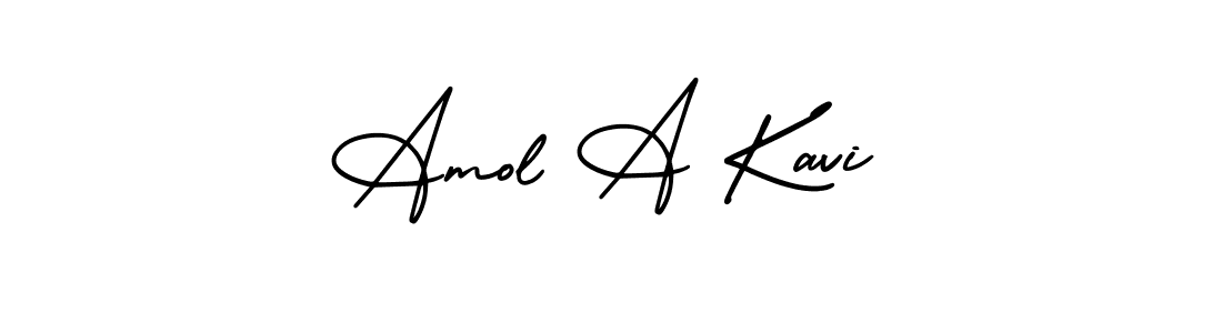 How to make Amol A Kavi name signature. Use AmerikaSignatureDemo-Regular style for creating short signs online. This is the latest handwritten sign. Amol A Kavi signature style 3 images and pictures png