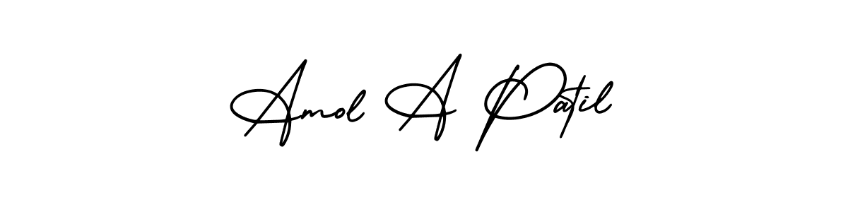 How to make Amol A Patil name signature. Use AmerikaSignatureDemo-Regular style for creating short signs online. This is the latest handwritten sign. Amol A Patil signature style 3 images and pictures png