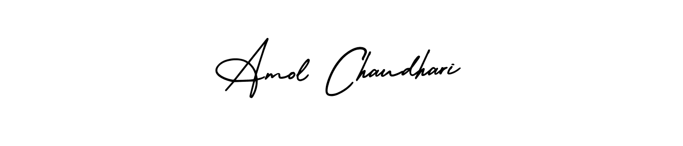 Make a beautiful signature design for name Amol Chaudhari. With this signature (AmerikaSignatureDemo-Regular) style, you can create a handwritten signature for free. Amol Chaudhari signature style 3 images and pictures png