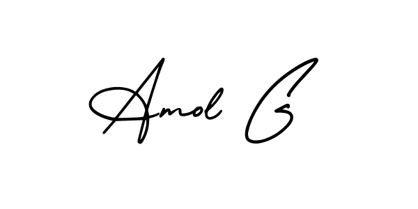 This is the best signature style for the Amol G name. Also you like these signature font (AmerikaSignatureDemo-Regular). Mix name signature. Amol G signature style 3 images and pictures png