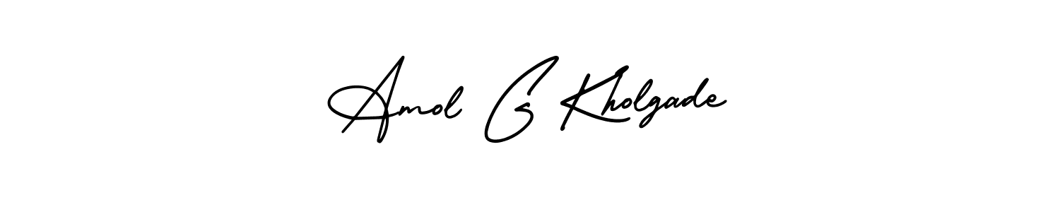 How to make Amol G Kholgade name signature. Use AmerikaSignatureDemo-Regular style for creating short signs online. This is the latest handwritten sign. Amol G Kholgade signature style 3 images and pictures png