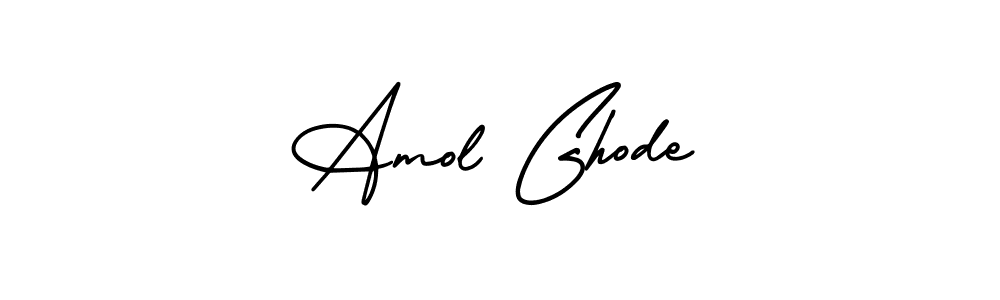 It looks lik you need a new signature style for name Amol Ghode. Design unique handwritten (AmerikaSignatureDemo-Regular) signature with our free signature maker in just a few clicks. Amol Ghode signature style 3 images and pictures png