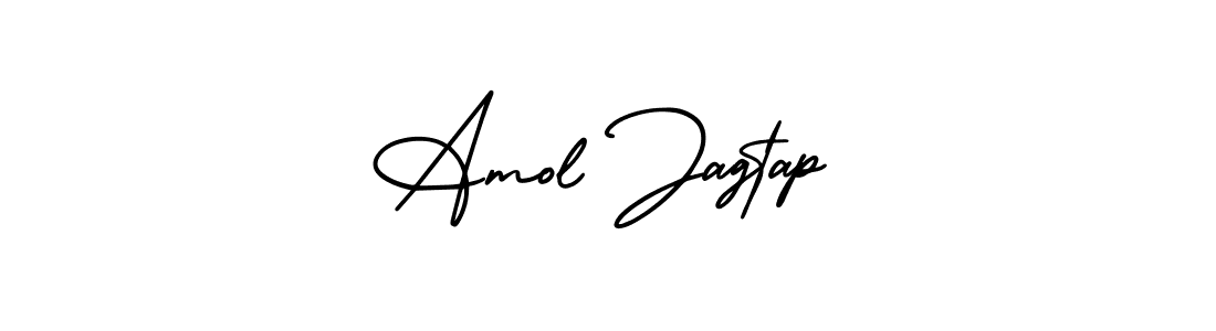 You should practise on your own different ways (AmerikaSignatureDemo-Regular) to write your name (Amol Jagtap) in signature. don't let someone else do it for you. Amol Jagtap signature style 3 images and pictures png