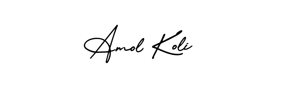 Design your own signature with our free online signature maker. With this signature software, you can create a handwritten (AmerikaSignatureDemo-Regular) signature for name Amol Koli. Amol Koli signature style 3 images and pictures png