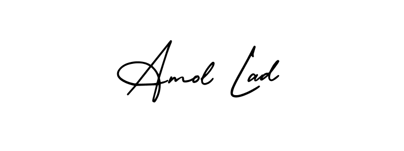 This is the best signature style for the Amol Lad name. Also you like these signature font (AmerikaSignatureDemo-Regular). Mix name signature. Amol Lad signature style 3 images and pictures png