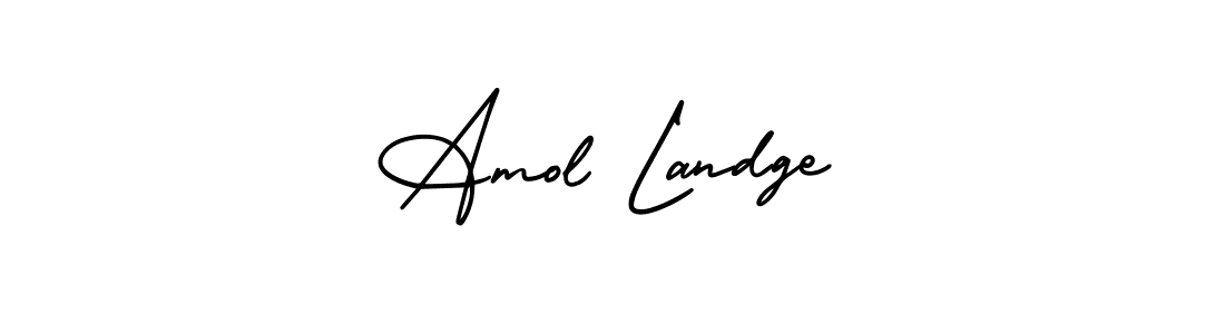 Best and Professional Signature Style for Amol Landge. AmerikaSignatureDemo-Regular Best Signature Style Collection. Amol Landge signature style 3 images and pictures png