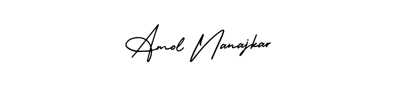 Create a beautiful signature design for name Amol Nanajkar. With this signature (AmerikaSignatureDemo-Regular) fonts, you can make a handwritten signature for free. Amol Nanajkar signature style 3 images and pictures png