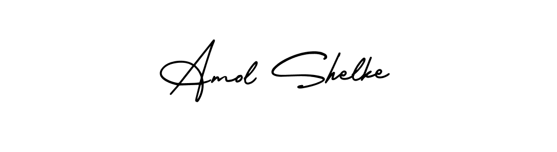 Amol Shelke stylish signature style. Best Handwritten Sign (AmerikaSignatureDemo-Regular) for my name. Handwritten Signature Collection Ideas for my name Amol Shelke. Amol Shelke signature style 3 images and pictures png