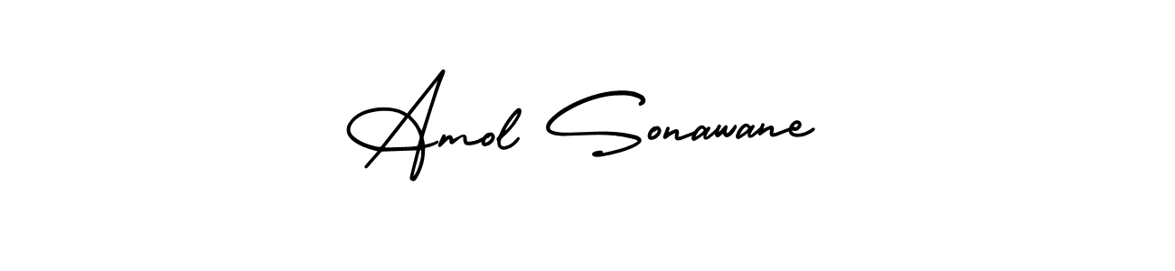 AmerikaSignatureDemo-Regular is a professional signature style that is perfect for those who want to add a touch of class to their signature. It is also a great choice for those who want to make their signature more unique. Get Amol Sonawane name to fancy signature for free. Amol Sonawane signature style 3 images and pictures png