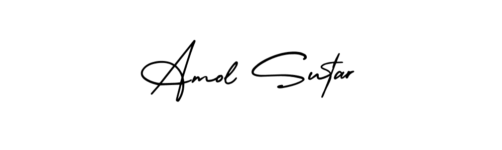 Create a beautiful signature design for name Amol Sutar. With this signature (AmerikaSignatureDemo-Regular) fonts, you can make a handwritten signature for free. Amol Sutar signature style 3 images and pictures png