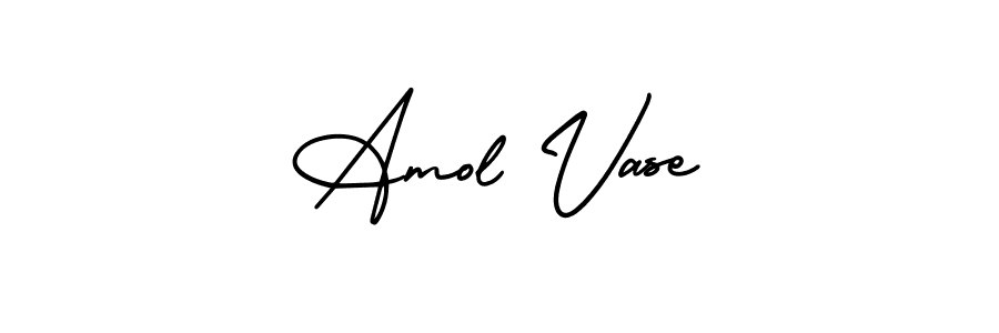 How to make Amol Vase name signature. Use AmerikaSignatureDemo-Regular style for creating short signs online. This is the latest handwritten sign. Amol Vase signature style 3 images and pictures png