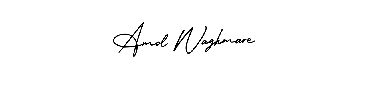 How to make Amol Waghmare name signature. Use AmerikaSignatureDemo-Regular style for creating short signs online. This is the latest handwritten sign. Amol Waghmare signature style 3 images and pictures png