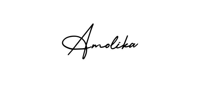 Create a beautiful signature design for name Amolika. With this signature (AmerikaSignatureDemo-Regular) fonts, you can make a handwritten signature for free. Amolika signature style 3 images and pictures png