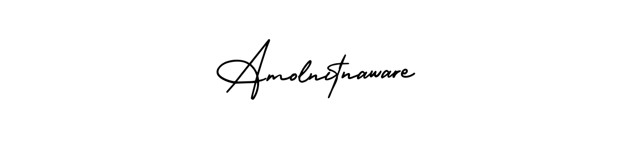 Make a beautiful signature design for name Amolnitnaware. Use this online signature maker to create a handwritten signature for free. Amolnitnaware signature style 3 images and pictures png