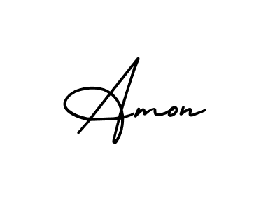 Amon stylish signature style. Best Handwritten Sign (AmerikaSignatureDemo-Regular) for my name. Handwritten Signature Collection Ideas for my name Amon. Amon signature style 3 images and pictures png