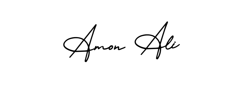 AmerikaSignatureDemo-Regular is a professional signature style that is perfect for those who want to add a touch of class to their signature. It is also a great choice for those who want to make their signature more unique. Get Amon Ali name to fancy signature for free. Amon Ali signature style 3 images and pictures png