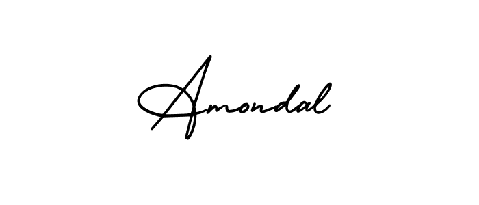 Use a signature maker to create a handwritten signature online. With this signature software, you can design (AmerikaSignatureDemo-Regular) your own signature for name Amondal. Amondal signature style 3 images and pictures png