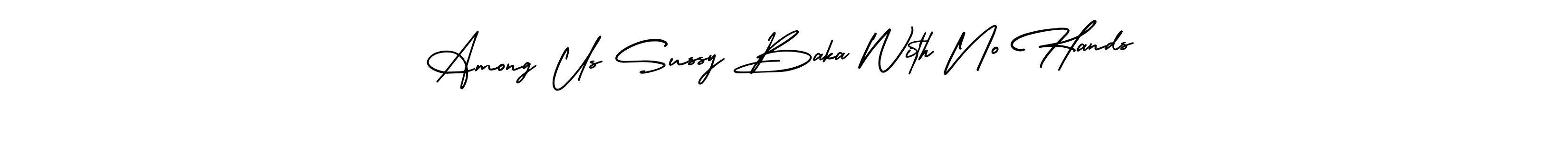 It looks lik you need a new signature style for name Among Us Sussy Baka With No Hands. Design unique handwritten (AmerikaSignatureDemo-Regular) signature with our free signature maker in just a few clicks. Among Us Sussy Baka With No Hands signature style 3 images and pictures png