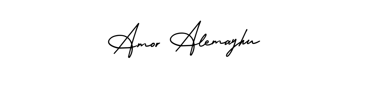 Use a signature maker to create a handwritten signature online. With this signature software, you can design (AmerikaSignatureDemo-Regular) your own signature for name Amor Alemayhu. Amor Alemayhu signature style 3 images and pictures png