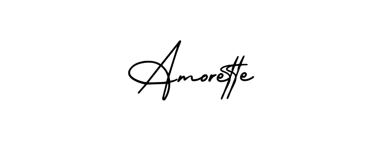 Amorette stylish signature style. Best Handwritten Sign (AmerikaSignatureDemo-Regular) for my name. Handwritten Signature Collection Ideas for my name Amorette. Amorette signature style 3 images and pictures png