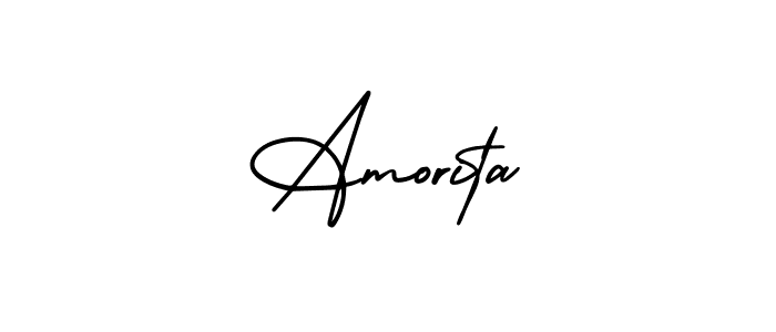 How to make Amorita name signature. Use AmerikaSignatureDemo-Regular style for creating short signs online. This is the latest handwritten sign. Amorita signature style 3 images and pictures png