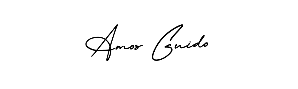 Similarly AmerikaSignatureDemo-Regular is the best handwritten signature design. Signature creator online .You can use it as an online autograph creator for name Amos Guido. Amos Guido signature style 3 images and pictures png